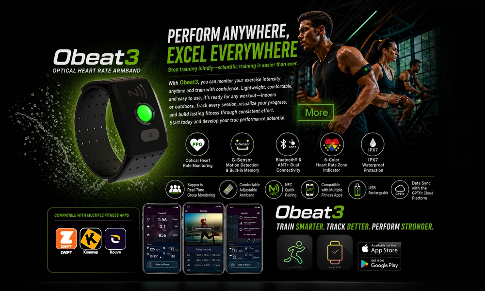 Obeat3 Optical Heart Rate Armband